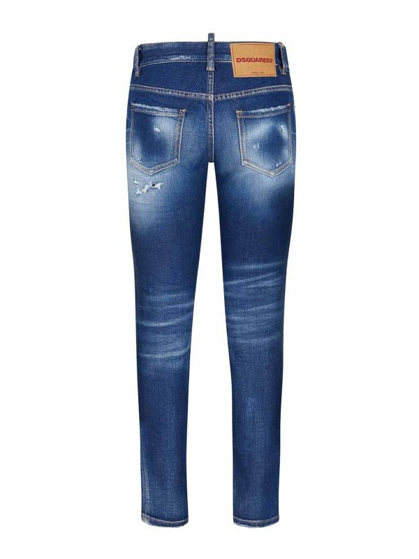 DSQUARED2: Jeans à jambe droite online - Jean Droit - Bleu