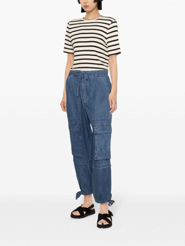 ISABEL MARANT: Jeans à jambe droite online - Jean Droit - Bleu