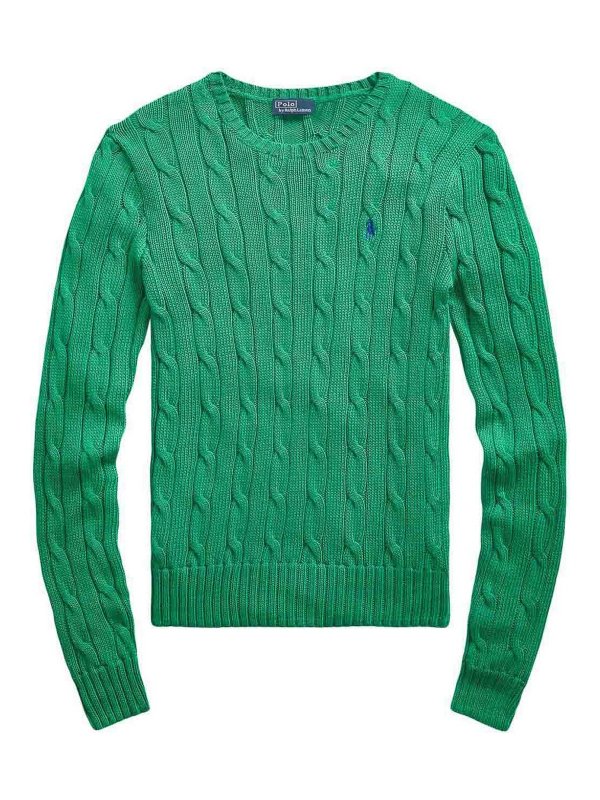 POLO RALPH LAUREN: Strickpullover mit Rundhalsausschnitt - Rundhalspullover - Grün