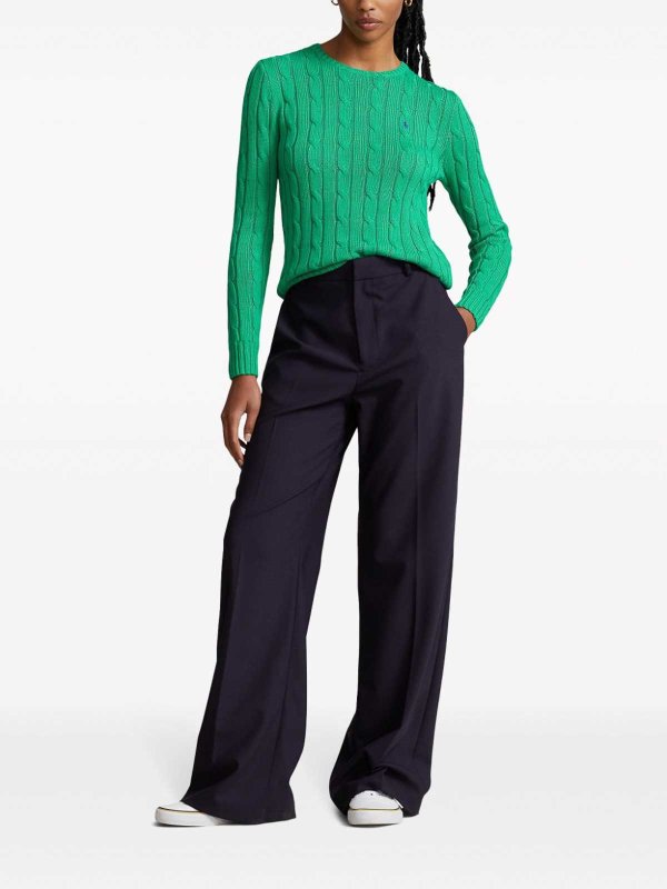 POLO RALPH LAUREN: Strickpullover mit Rundhalsausschnitt online - Rundhalspullover - Grün