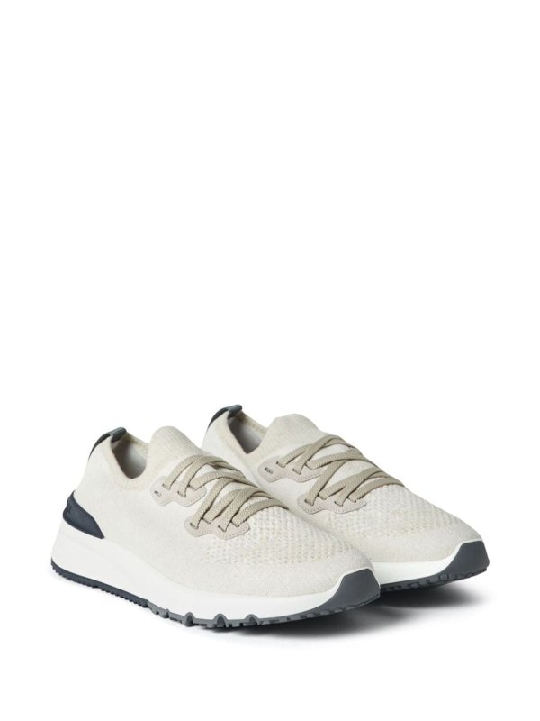 BRUNELLO CUCINELLI: Chaussures de sport online - Baskets - Blanc