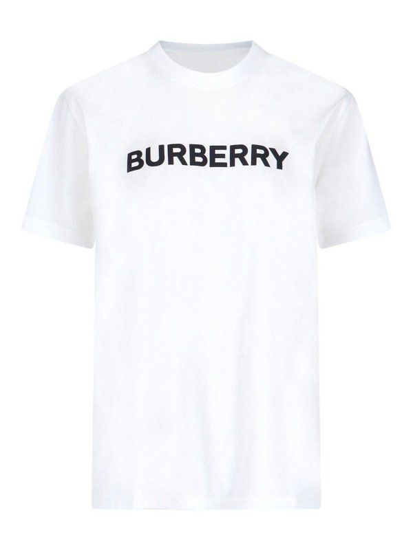 Tシャツ・カットソー BURBERRY Women Tops 8080325 White Burberry Logo Tee - White - Women | 8080325 | thebs.com