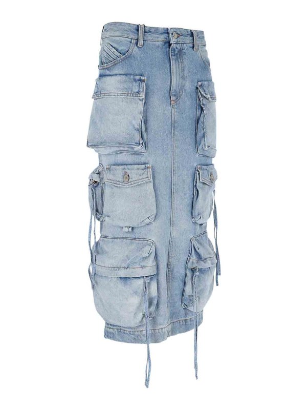 The Best Shops The Attico: ニーレングススカート＆ミディ丈 - 膝丈/ミディスカート - Sky Blue