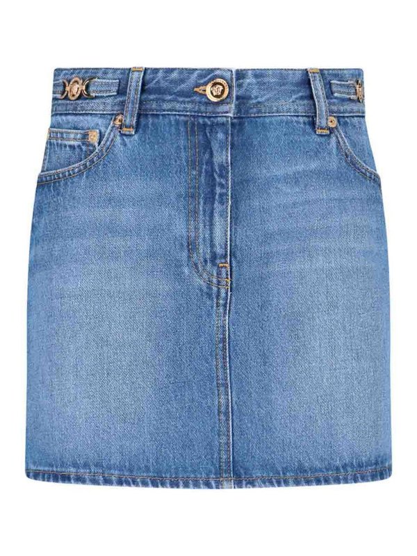 VERSACE: Knielange und Midi Röcke - Midirock - Blau