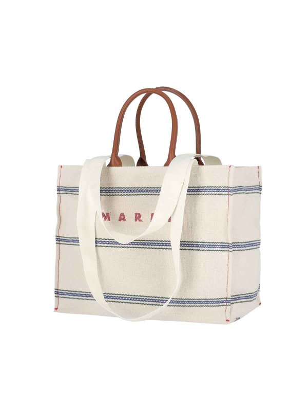 Marni: Handtaschen online - Shopper - Weiß