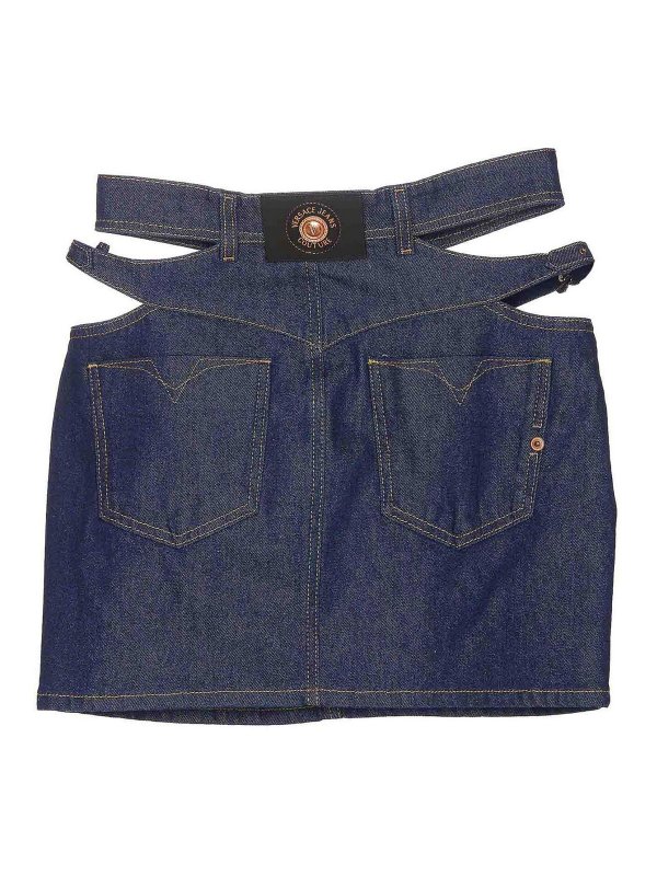 Versace Jeans Couture: ミニスカート online - ミニスカート - ブルー