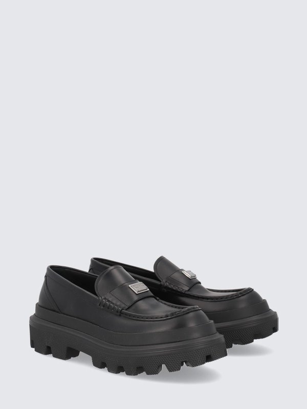 Loafers In Leather shop online: DOLCE & GABBANA