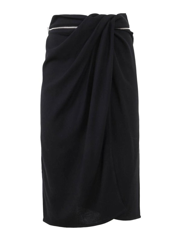 JACQUEMUS: Knee length skirts & Midi - La jupe bodri midi skirt deep split detail