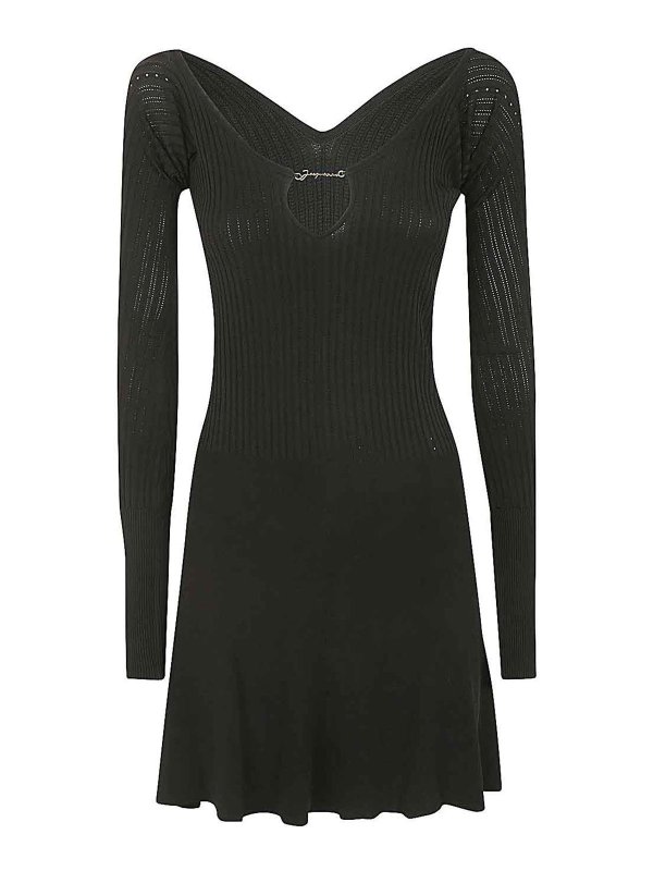 JACQUEMUS: short dresses - Mini black dress