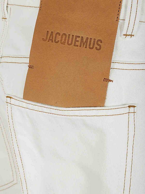 The Best Shops JACQUEMUS: straight leg jeans - White denim jeans
