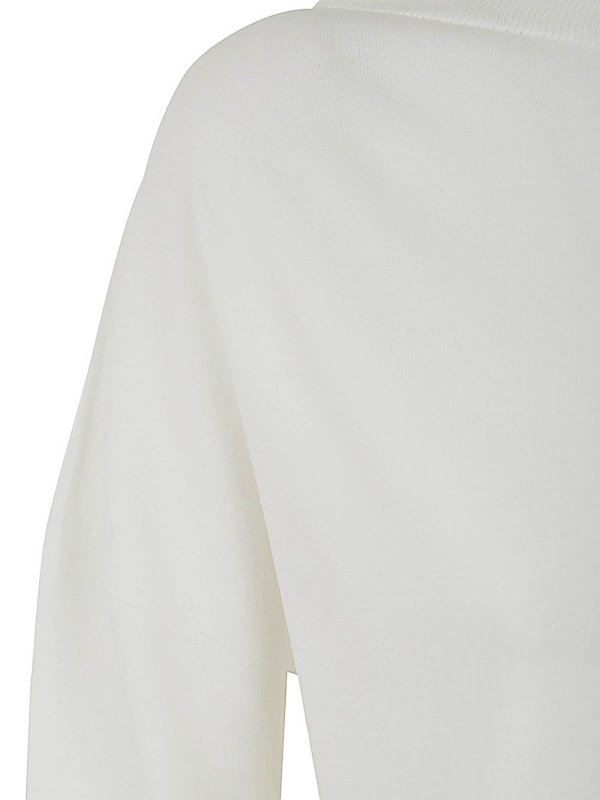 The Best Shops LIVIANA CONTI: Strickpullover mit Rundhalsausschnitt - Rundhalspullover - Weiß
