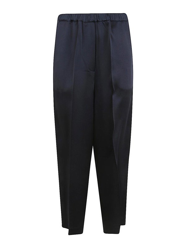 LIVIANA CONTI: pantaloni casual - Pantaloni cropped con elastico in vita