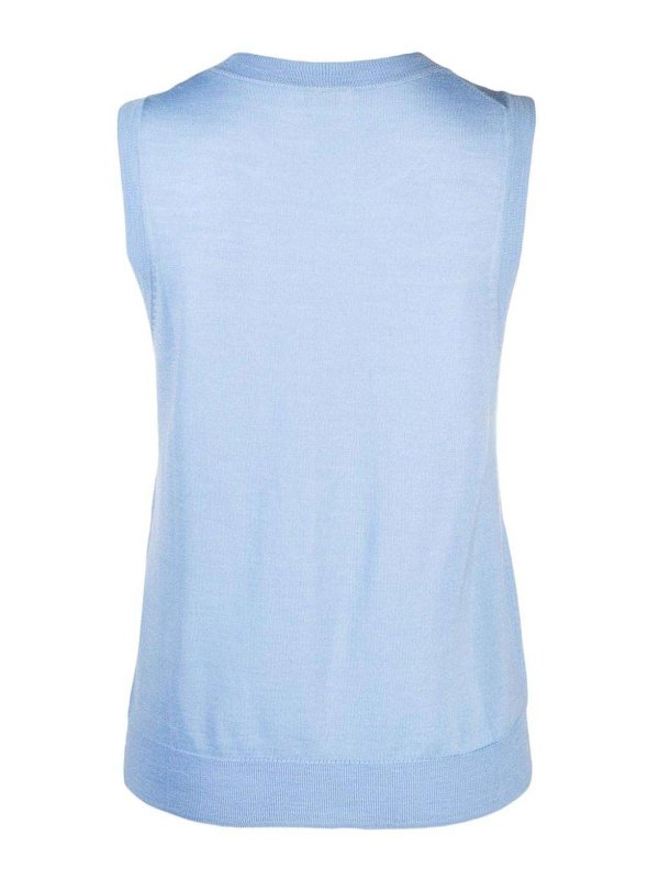 P.A.R.O.S.H.: Strickpullover mit Rundhalsausschnitt online - Rundhalspullover - Blau