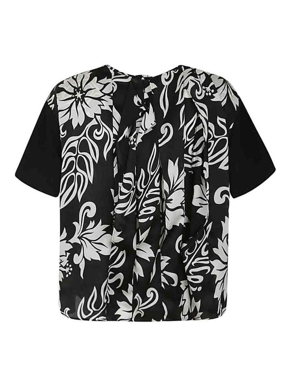 Sacai: T-shirts online - T-Shirt - Schwarz