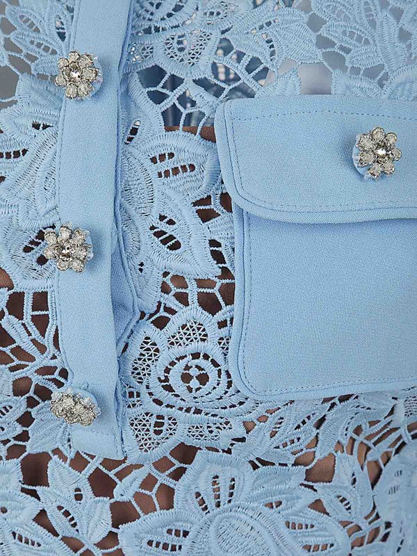 The Best Shops Self Portrait: Kurze Kleider - Kurzes Kleid - Blau