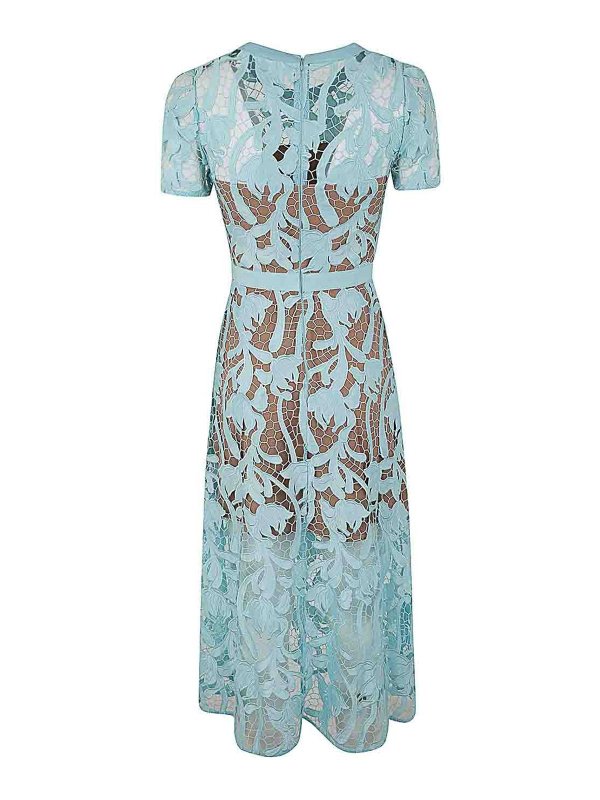 Self Portrait: ニーレングスドレス online - 膝丈ドレス - ブルー