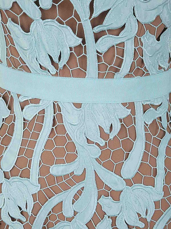 The Best Shops Self Portrait: ニーレングスドレス - 膝丈ドレス - ブルー