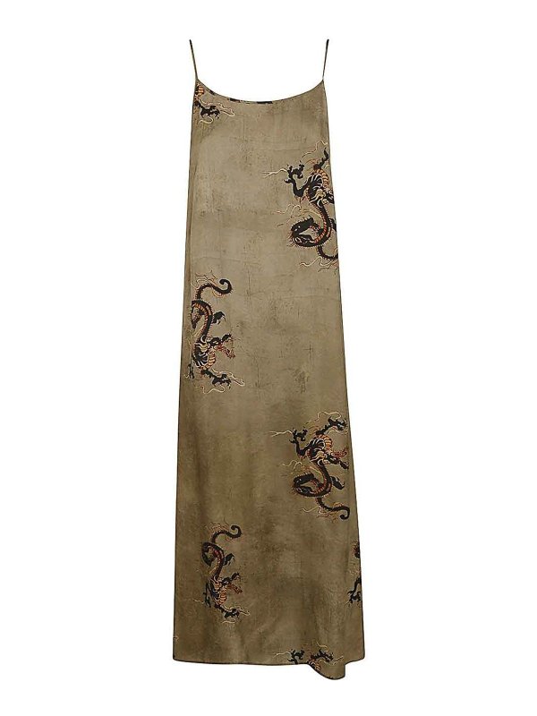 UMA WANG: Vestidos media pierna - Vestido Midi - Marrón