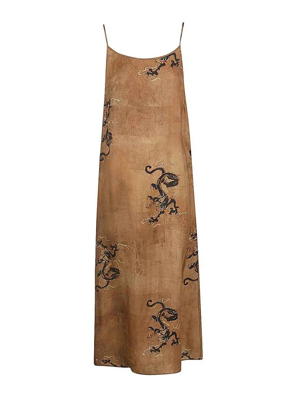 UMA WANG: Knielange Kleider - Knielanges Kleid - Rosa