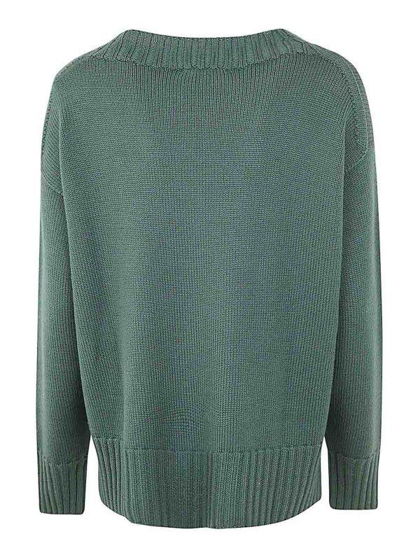 DRUMOHR: Strickpullover mit Rundhalsausschnitt online - Rundhalspullover - Grün