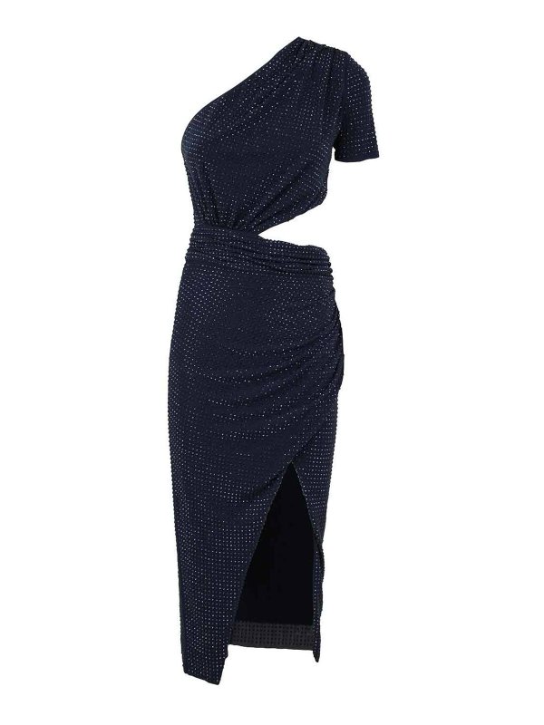 Self Portrait: Knielange Kleider - Knielanges Kleid - Blau