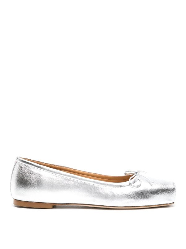 AEYDE: flat shoes - Gabriella laminated flat shoes