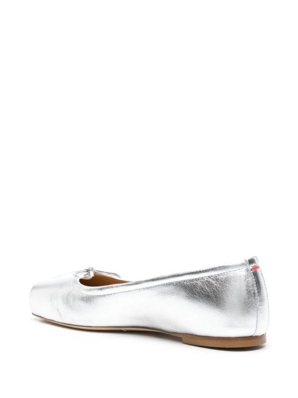 AEYDE: flat shoes online - Gabriella laminated flat shoes