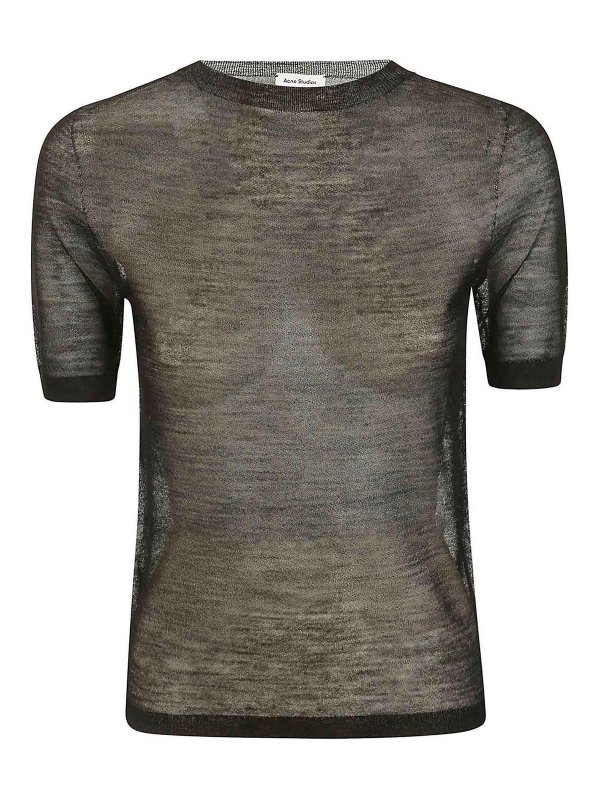 Acne Studios: T-shirts - T-Shirt - Noir