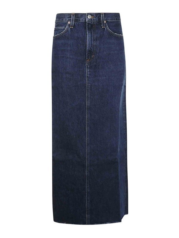 AGOLDE: Lange Röcke - Midirock - Rot