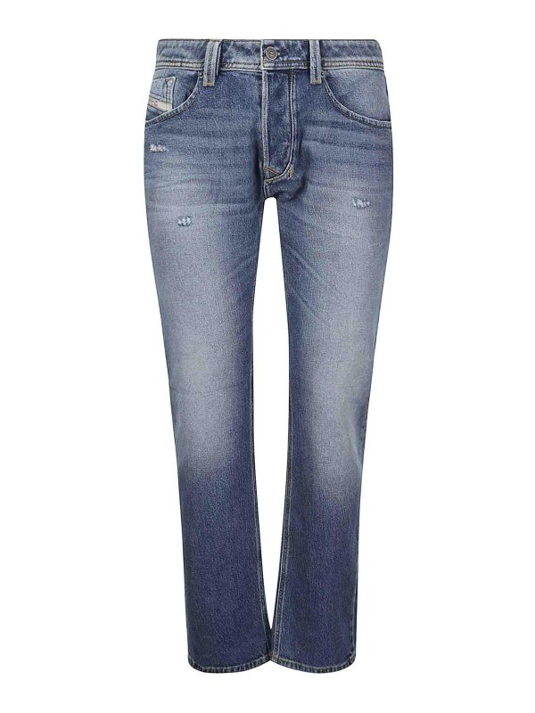 DIESEL: Bootcut - Bootcut Jeans - Blau