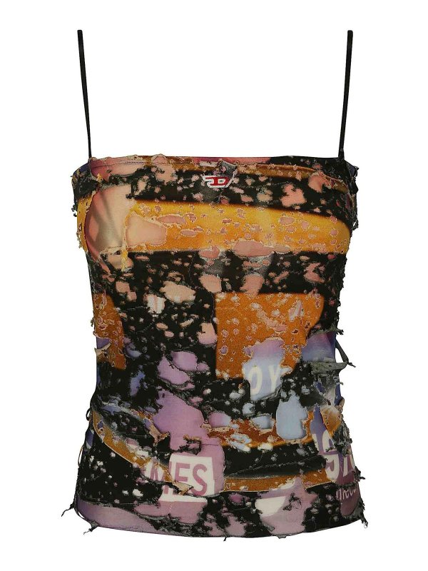DIESEL: Tops & Débardeurs - Top - Multicolore