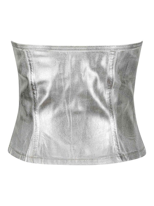 GANNI: Tops y camisetas sin mangas online - Top - Blanco