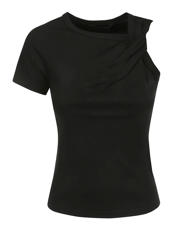 JUUN J: t-shirts - One-shoulder t-shirt