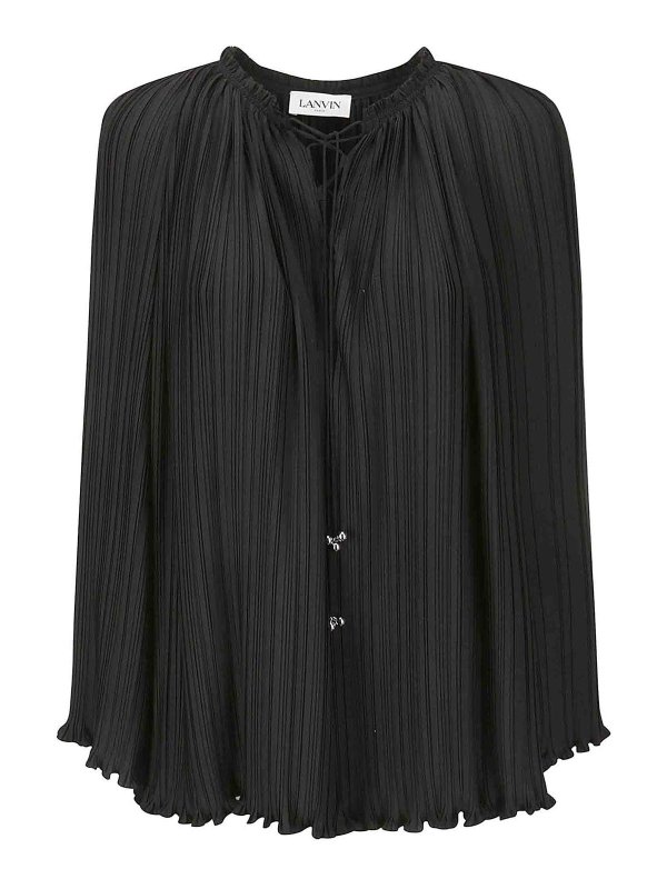 LANVIN: blouses - Pleated blouse