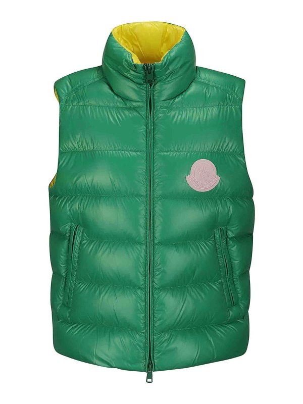 MONCLER: Kurze Daunenjacken - Daunenjacke - Grün
