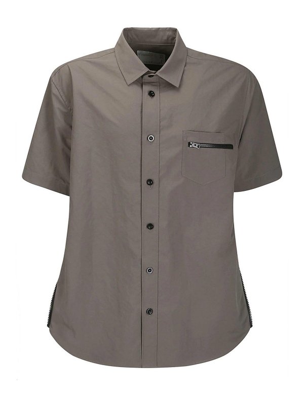 Sacai: Hemden - Hemd - Grau