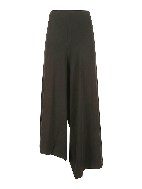 STEFANO MORTARI: casual trousers - Wide-leg knitted trousers