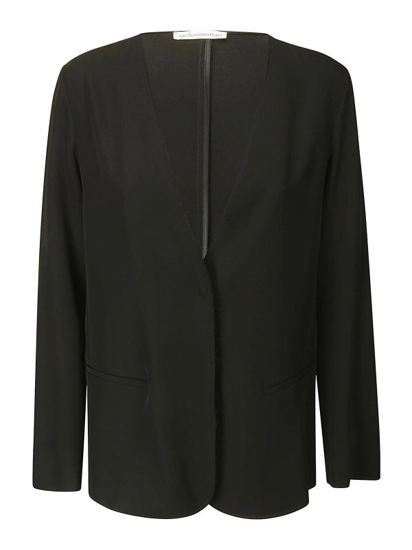 STEFANO MORTARI: casual jackets - Crepe jacket