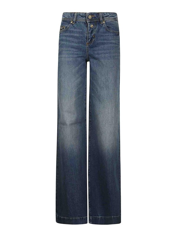 VERSACE JEANS: ストレートジーンズ - ストレートジーンズ - ミディアムウォッシュ