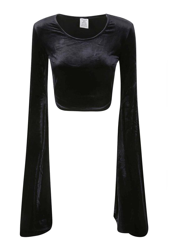 VETEMENTS: Tops & Tank tops - Velvet top