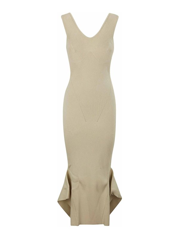 MARINE SERRE: Robe longueur genou - Robe Au Genou - Bleu Foncé