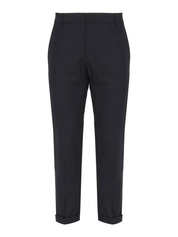 DONDUP: casual trousers - Gaubert slim flannel trousers