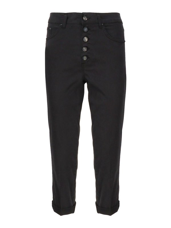 DONDUP: ブーツカットジーンズ - ブーツカットジーンズ - 黒