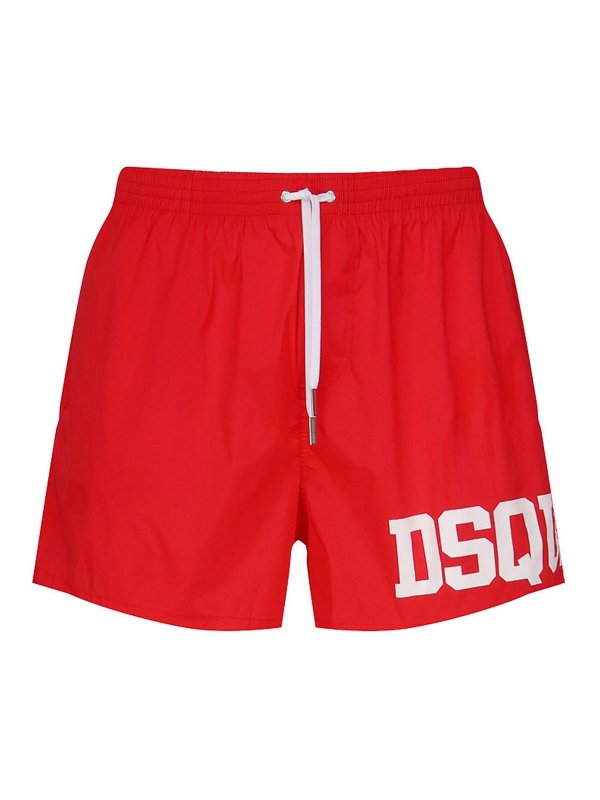 Dsquared2 Logo swimsuit in contrasting color - Red|D7B8P5440613