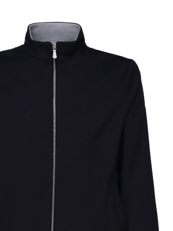 The Best Shops ELEVENTY: casual jackets - Silk jacket with mock neck