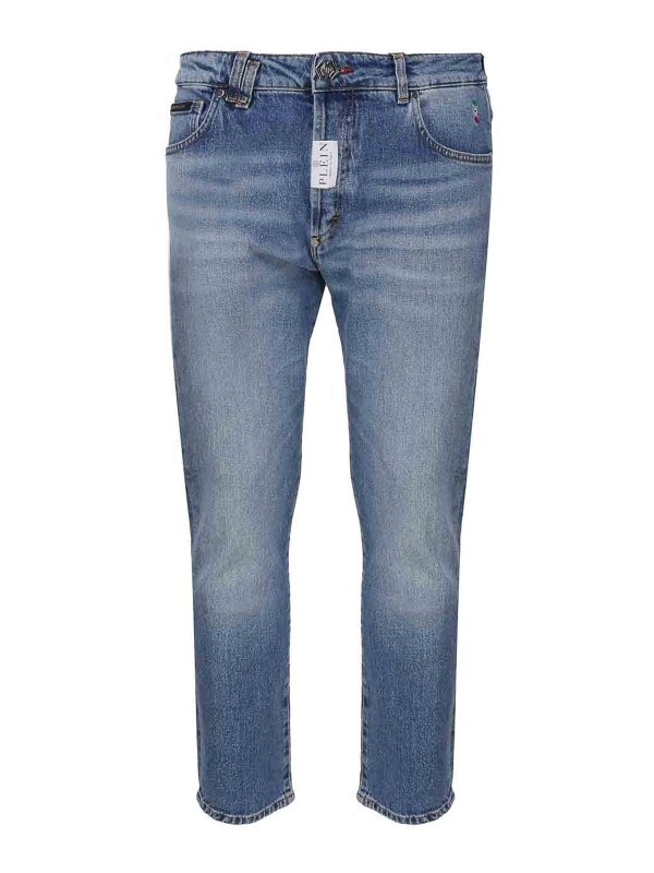 PHILIPP PLEIN: Jeans pitillos - Vaqueros Pitillos - Azul