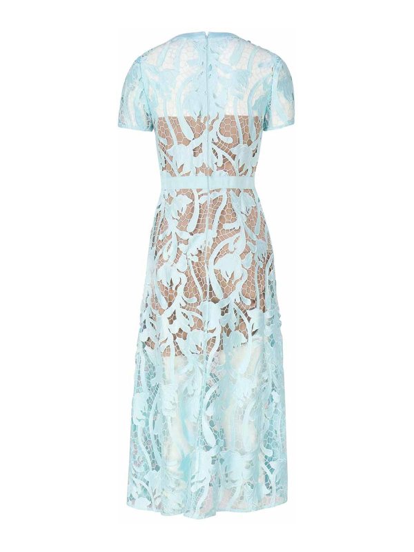 Self Portrait: ニーレングスドレス online - 膝丈ドレス - ブルー