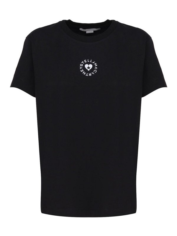STELLA McCARTNEY: t-shirts - Cotton t-shirt with circular logo