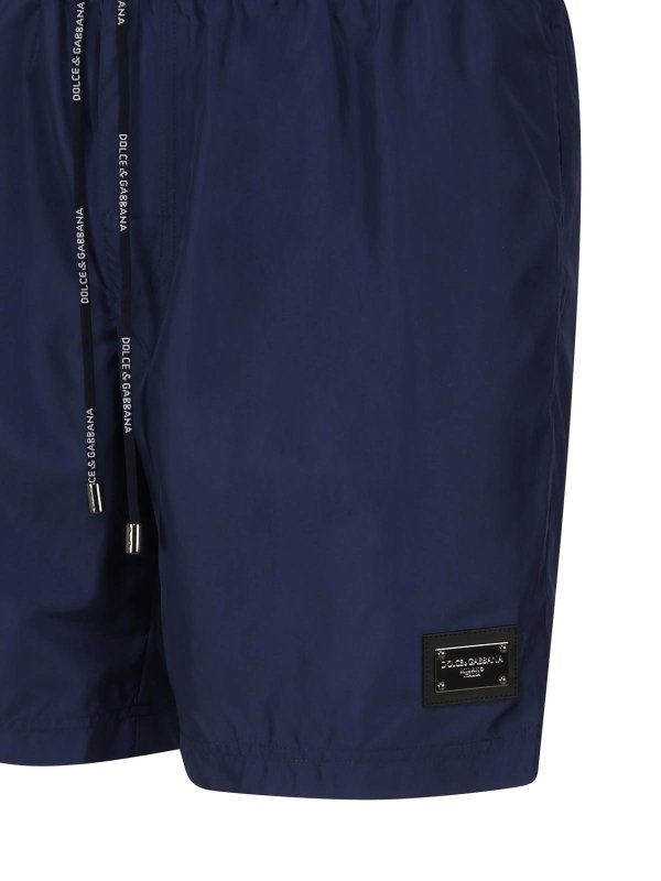 The Best Shops DOLCE & GABBANA: Swim shorts & swimming trunks - Swim shorts with metal logo plate