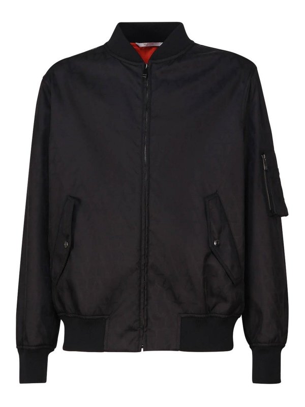 VALENTINO GARAVANI: Chaquetas Bomber - Chaqueta Bomber - Negro